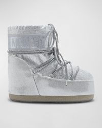 Moon Boot - Icon Glitter Lace-Up Short Snow Boots - Lyst