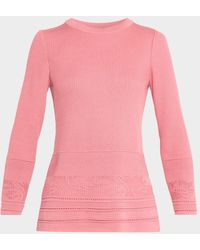 Misook - Pointelle Knit Ribbed Tunic - Lyst