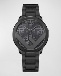Fendi - F Is Black Pvd Bracelet Watch, 41mm - Lyst