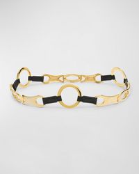 Streets Ahead - Golden Ring Flexible Zinc & Leather Belt - Lyst