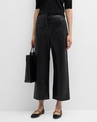 Max Mara - Soprano Bootcut Faux Leather Cropped Trousers - Lyst
