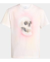 McQueen - Apos;S Skull Haze Cotton T-Shirt - Lyst