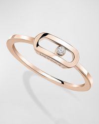 Messika - Move Uno 18k Rose Gold 1-diamond Ring, Eu 52 / Us 6 - Lyst