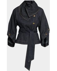 Zimmermann - Valiant Denim Buttoned Jacket - Lyst