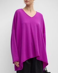 Eskandar - Cashmere A-Line V-Neck Sweater Long - Lyst