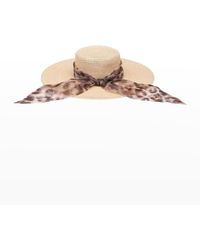 Eugenia Kim - Loulou Sun Hat W/ Leopard-Print Scarf - Lyst