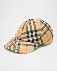 Burberry - Ekd Bias Check Baseball Cap - Lyst