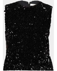 Vince - Sequined Tank Top - Lyst