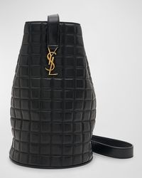 Saint Laurent - Medium Quilted Leather Bucket Bag - Lyst
