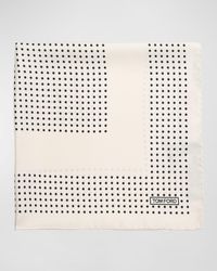 Tom Ford - Mulberry Silk Polka Dot-Print Pocket Square - Lyst
