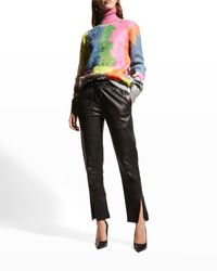 Dolce & Gabbana - Metallic Splatter Paint Turtleneck Mohair Sweater - Lyst