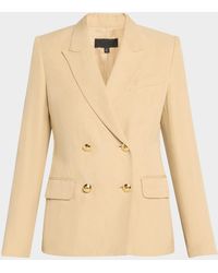 Nili Lotan - Veda Double-Breasted Linen Jacket - Lyst