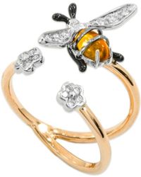 Staurino - 18K Rose Nature Bumble Bee Ring, Size 7 - Lyst