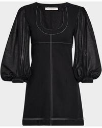 Philosophy Di Lorenzo Serafini - Balloon-Sleeve Mini Dress - Lyst