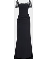 La Petite Robe Di Chiara Boni - Lace-Embellished Mermaid Gown - Lyst