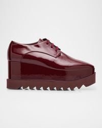 Stella McCartney - Elyse Patent Alter Platform Sneaker Loafers - Lyst