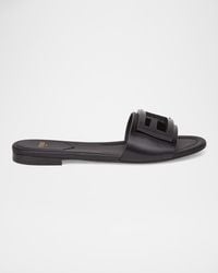 Fendi - Baguette Leather Slides - Lyst