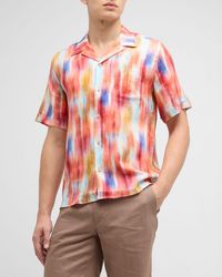 Vilebrequin - Ikat-Print Short-Sleeve Shirt - Lyst