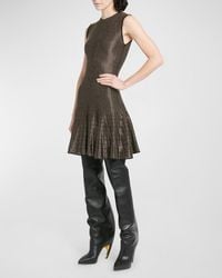 Alexander McQueen - Armour Stitched Knit Mini Dress - Lyst