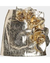 AKNVAS - Aksel Metallic Faux Leather Mini Skirt - Lyst