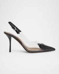 Alaïa - Coeur Clear Patent Heart-Toe Slingback Pumps - Lyst