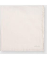 Zegna - Cotton-Silk Pocket Square - Lyst