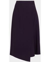 Michael Kors - Draped Wool Broadcloth Wrap Midi Skirt - Lyst