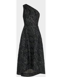 Shoshanna - Georgie Metallic Jacquard One-Shoulder Gown - Lyst