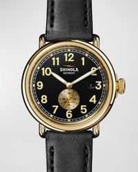 Shinola - Runwell Automatic Leather Strap Watch, 45Mm - Lyst