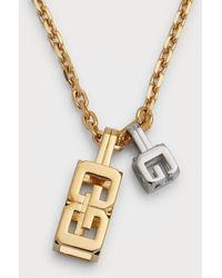 Givenchy - G Cube Mixed Metal Pendant Necklace - Lyst