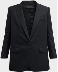 Nili Lotan - Diane Single-Breasted Blazer Jacket - Lyst