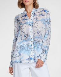 Robert Graham - Carrie Beach-Print Woven Shirt - Lyst