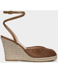 Veronica Beard - 90Mm Pasina Suede Ankle-Wrap Espadrille Sandals - Lyst