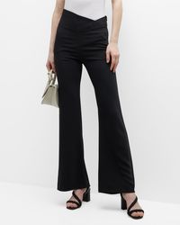 Johanna Ortiz Chilling Out Asymmetric Pant With Crossover Waistband - Black