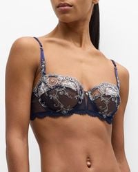 Lise Charmel - Floral-Embroidered Two-Part Demi Bra - Lyst