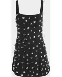 Kate Barton - Sleeveless Bubble-Embellished Mini Dress - Lyst