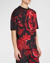 Alexander McQueen - Floral Wax Seal Print T-Shirt - Lyst
