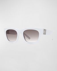 Givenchy - 4g Acetate-nylon Rectangle Sunglasses - Lyst