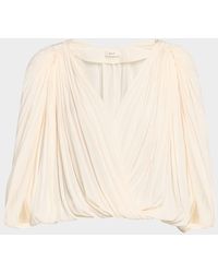 A.L.C. - Vivian Draped Cape-Sleeve Top - Lyst