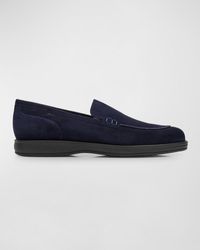 Brioni - York Suede Loafers - Lyst