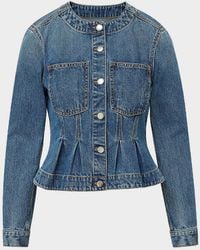 Veronica Beard - Zahara Denim Peplum Jacket - Lyst