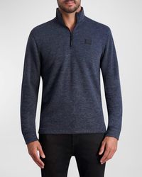 Karl Lagerfeld - Brushed Quarter-zip Sweater - Lyst