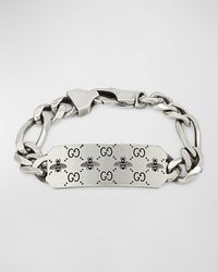 Gucci Diamante Motif Id Bracelet in Metallic for Men