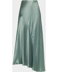 Vince - Paneled Bias-Cut Satin Skirt - Lyst