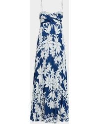 Emanuel Ungaro - Avery Pleated Floral-Print Empire Maxi Dress - Lyst