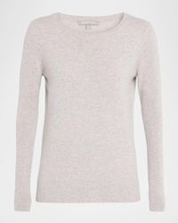 Neiman Marcus - Cashmere Basic Crewneck Top - Lyst