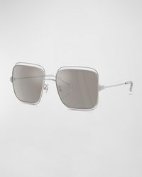 Tory Burch - Double-Rimmed Metal Square Sunglasses - Lyst
