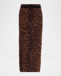 Adam Lippes - Levi Belted Brushed Cashmere Midi Skirt - Lyst