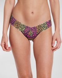 Hanky Panky - Printed Low-Rise Signature Lace Thong - Lyst
