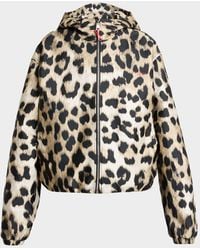 Givenchy - Leopard-Print Crop Windbreaker Jacket - Lyst